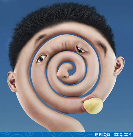 下面这张扭曲的脸是要表达什么产品的